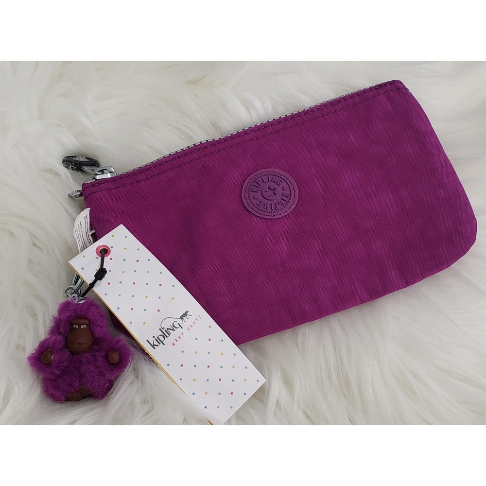 NEW Kipling Creativity L Large Accessory Pouch Polyamide AC2084 Purple DAHLI